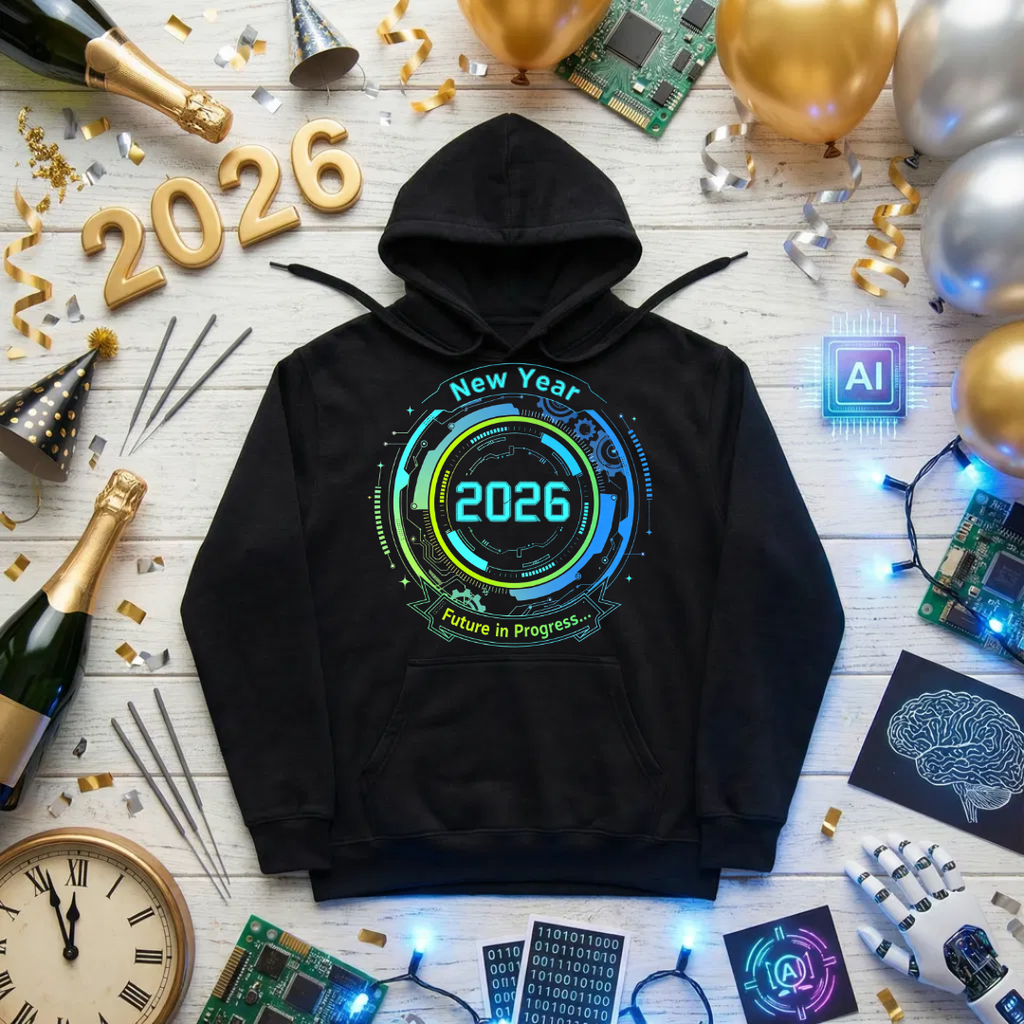 New Year 2026 - Future in Progress - Unisex Hoodie