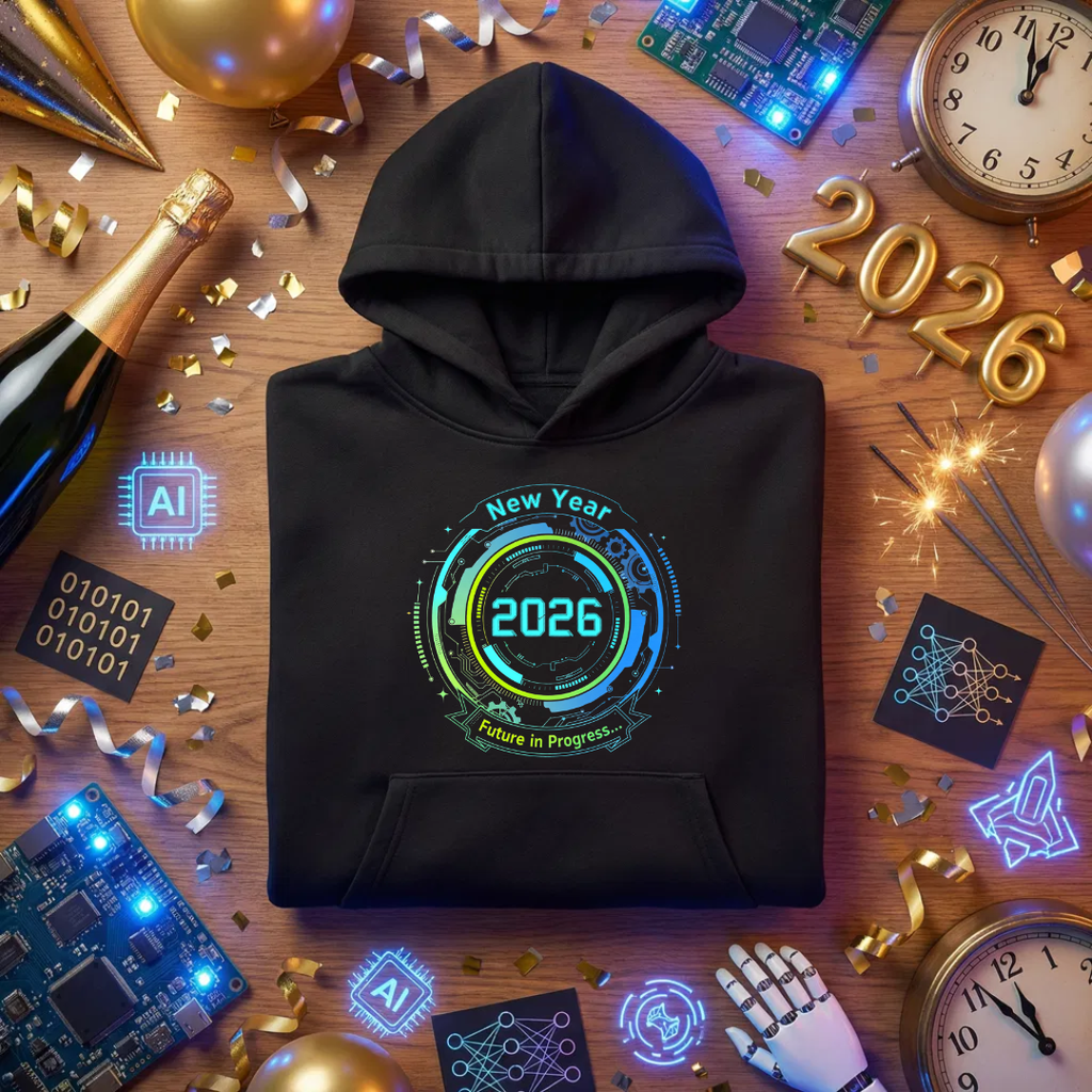 New Year 2026 - Future in Progress - Unisex Hoodie
