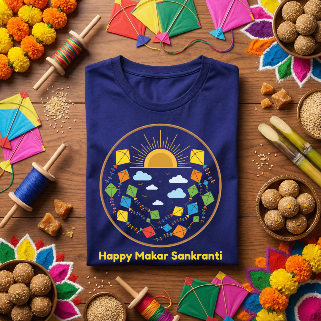 Happy Makar Sankranti - Kites on Sky